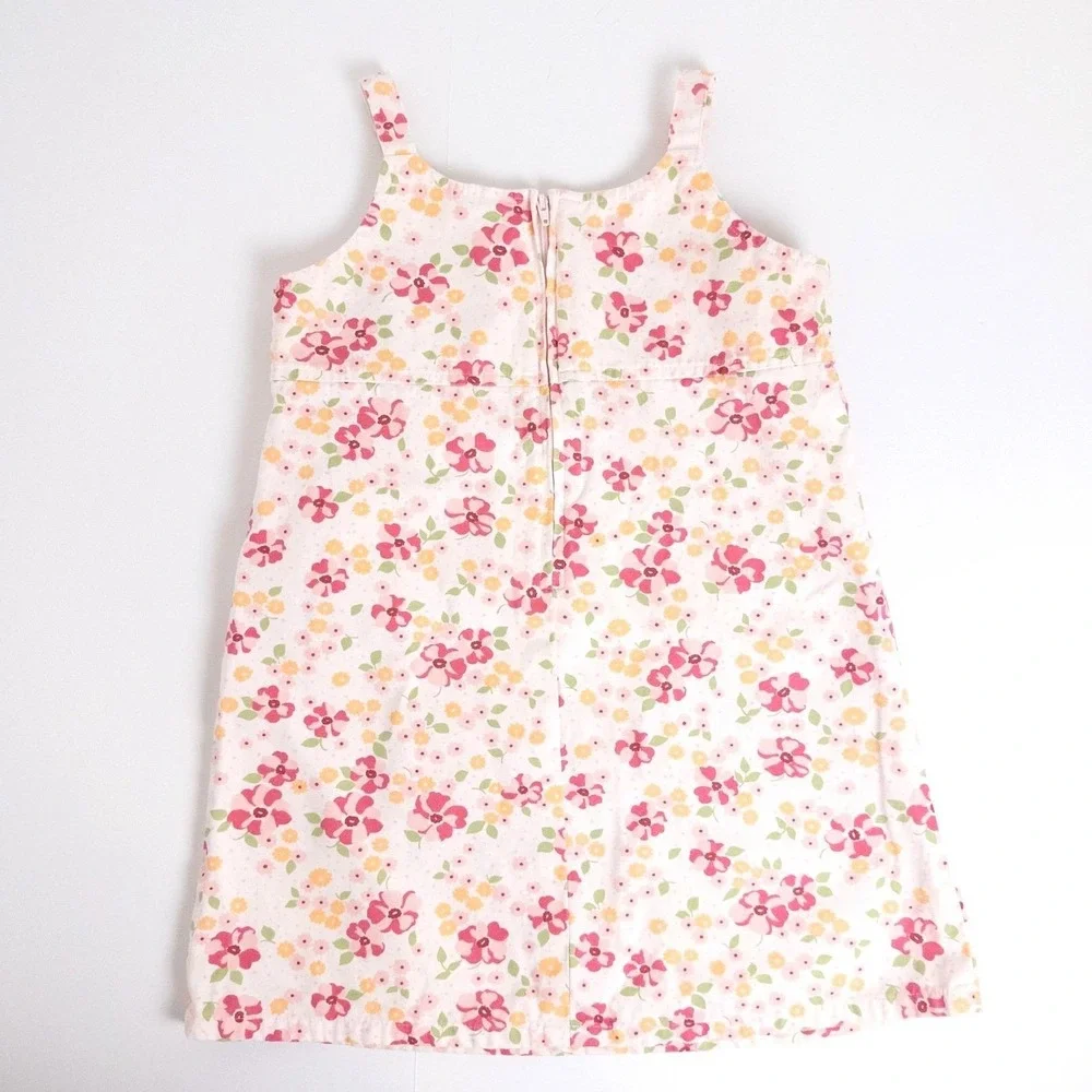 Old Navy‎ Floral Jumper Dress Set Kids 4T Pink Vintage Y2K Cotton Bloomers 2pc
